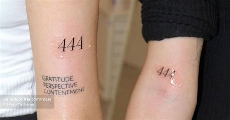 444 friend tattoo meaning|Discover the 444 Tattoo Meaning: A Powerful Symbol。